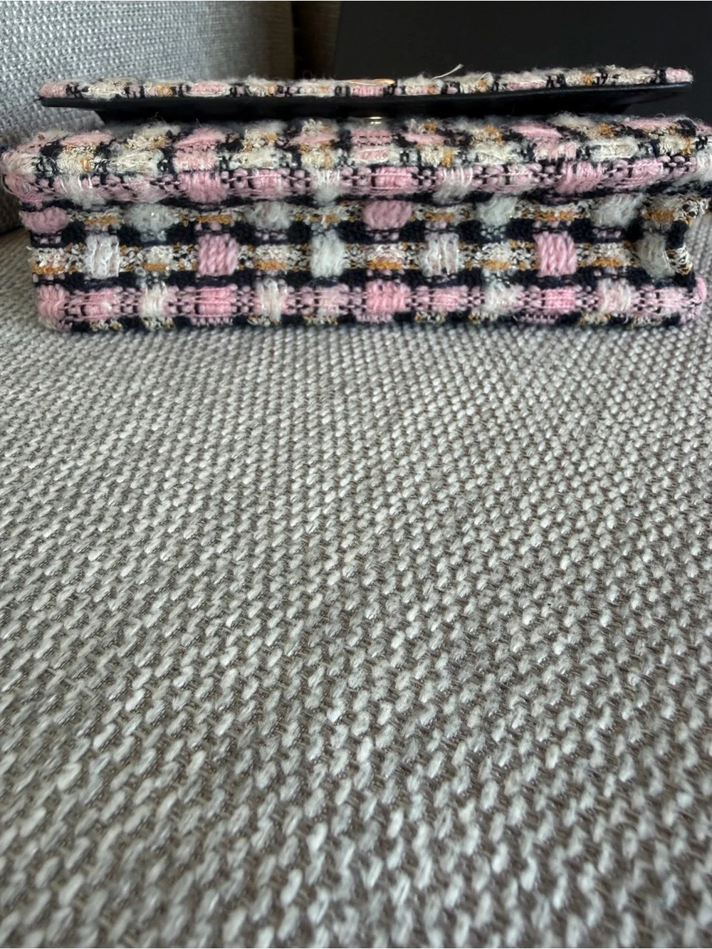 Chanel CC Tweed Pearl Crush Wallet on Chain